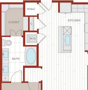 Aura Bluffview Apartments B6 Floor Plan Aura Bluffview Apartments B6 Floor Plan